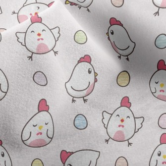 Lively Rooster And Eggs Micro Fleece