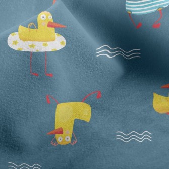 Playing Swimming Duck Micro Fleece