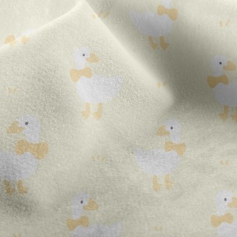 White Duck With Bow Micro Fleece