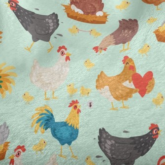 Rooster Hen Chick Minky