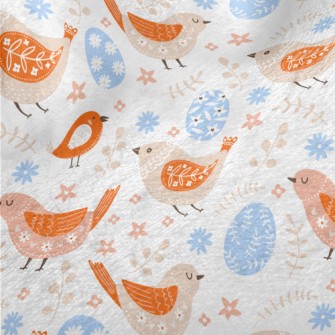 Easter Eggs And Patterned Bird Minky