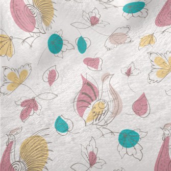 Silhouette Style Turtle Dove Minky