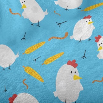 Rooster Eats Corn Minky