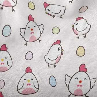 Lively Rooster And Eggs Minky