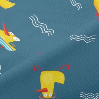 Playing Swimming Duck Piqué