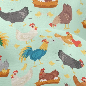 Rooster Hen Chick Lightweight Performance Linen