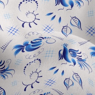 Blue Bird And Rose Lightweight Performance Linen