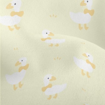 White Duck With Bow Lightweight Performance Linen