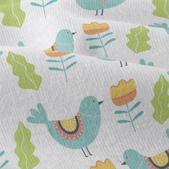 Bluebird And Flowers Modern Jersey