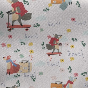 Fox Travels Jersey Backed Fleece