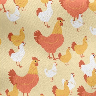 Rooster Family Jersey Backed Fleece