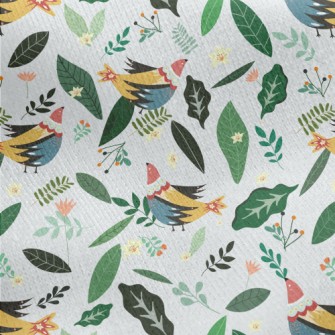 Beautiful Elegant Bird Jersey Backed Fleece