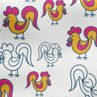 Rooster Best Friend Jersey Backed Fleece