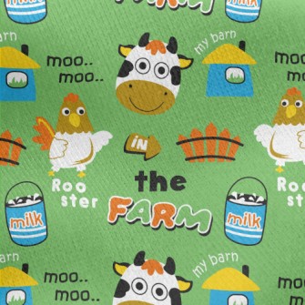 Chicken And Cow Barn Farm Jersey Backed Fleece