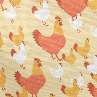 Rooster Family Pongee