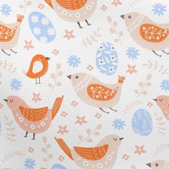 Easter Eggs And Patterned Bird Pongee