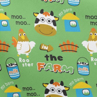 Chicken And Cow Barn Farm Pongee