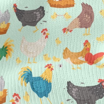 Rooster Hen Chick Stretch Jersey