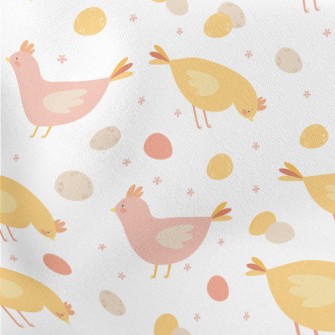 Hens Lay Eggs Lightweight Cotton Poplin