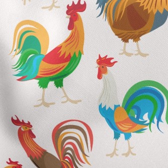 Elegant Bright Cock Lightweight Cotton Poplin