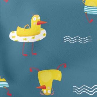 Playing Swimming Duck Lightweight Cotton Poplin