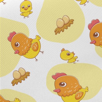 Hen With Chicks Midweight Cotton Poplin