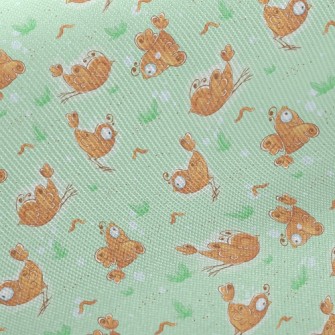 Chicken Chasing Earthworm Midweight Cotton Poplin