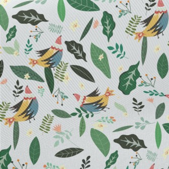 Beautiful Elegant Bird Midweight Cotton Poplin