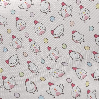 Lively Rooster And Eggs Midweight Cotton Poplin