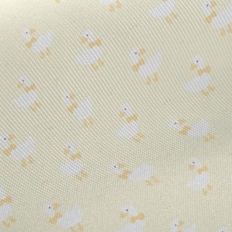 White Duck With Bow Midweight Cotton Poplin