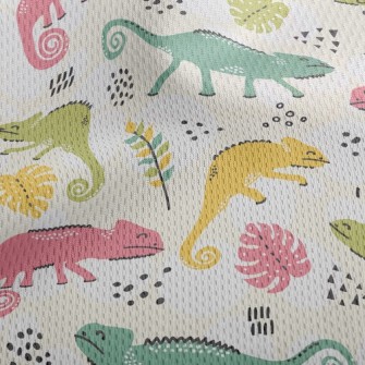 Smiling Chameleon Athletic Mesh Flat Back