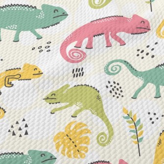 Smiling Chameleon Birdseye Piqué