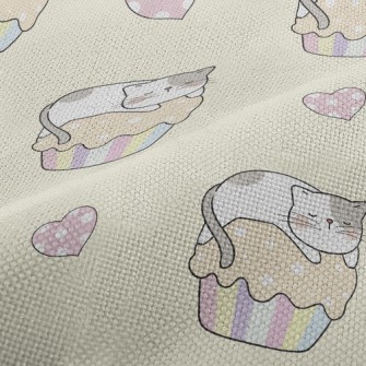Cat On Cupcake Performance Linen