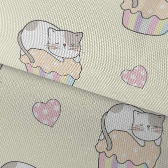Cat On Cupcake Waterproof Oxford