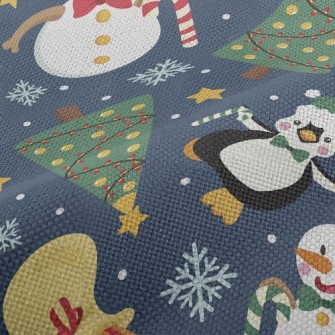 Christmas Snowman And Penguin Performance Linen