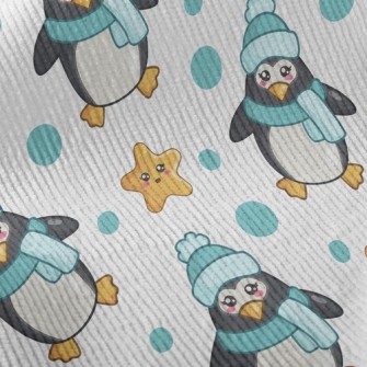 Blue Winter Penguin Standard Corduroy