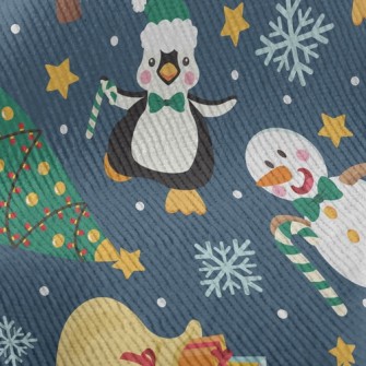 Christmas Snowman And Penguin Standard Corduroy