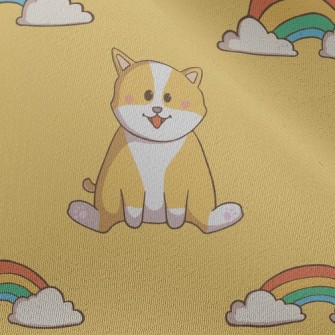 Rainbow And Corgi Chiffon