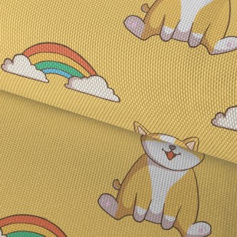 Rainbow And Corgi Waterproof Oxford