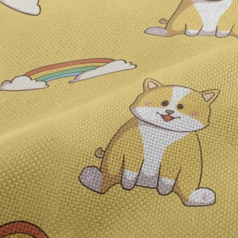 Rainbow And Corgi Performance Linen
