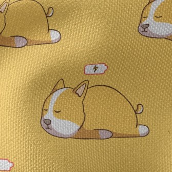Sleeping Corgi Waterproof Canvas