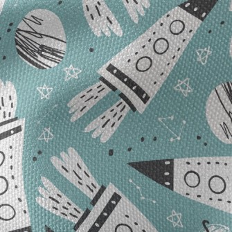 Rocket Flying Into The Sky Waterproof Canvas