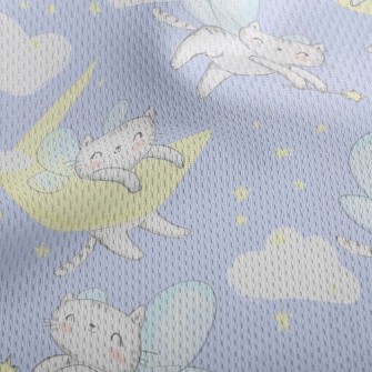 Angel Cat With Wings Athletic Mesh Flat Back