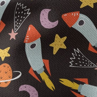 Planets And Rockets Waterproof Canvas