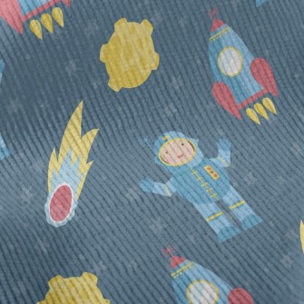 Rockets And Astronauts Standard Corduroy