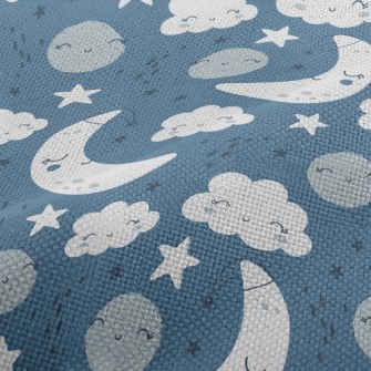 White Clouds Stars And Moon Performance Linen