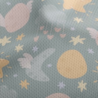 Cute Stars Moon Clouds Athletic Mesh Flat Back