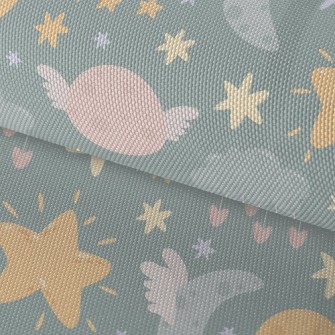Cute Stars Moon Clouds Waterproof Oxford