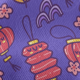 Plum Blossom Red Lantern Standard Corduroy
