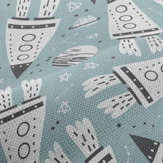 Rocket Flying Into The Sky Performance Linen